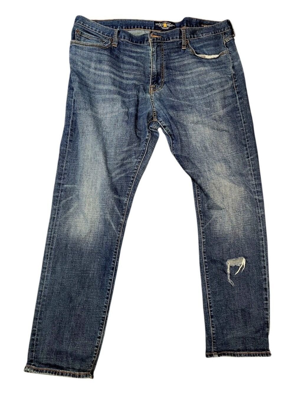 Lucky Brand 410 Athletic Fit Distresses Jeans 40 X 32